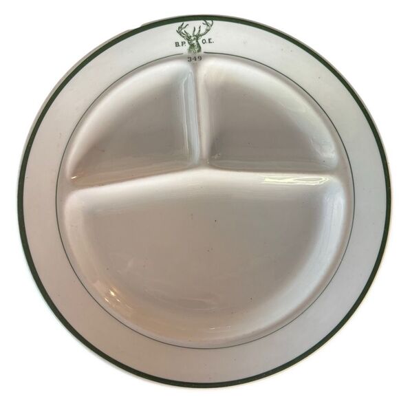 Jackson China B.P.O.E. 349 Elks Lodge DuBois Pa Sectional 10 1/2”  Plate *Read* - Picture 1 of 8